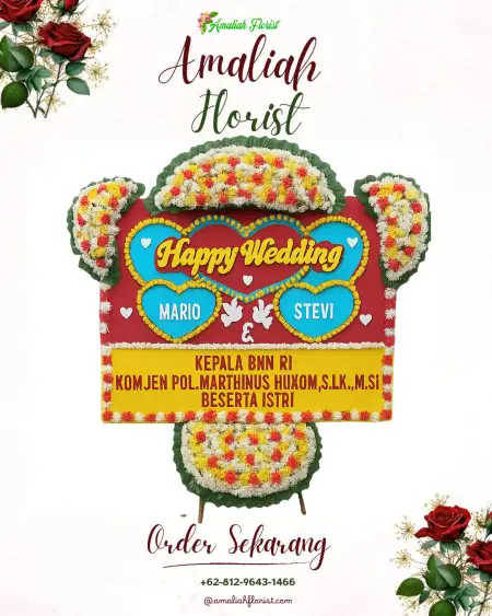 Papan Bunga Pernikahan Wirogunan